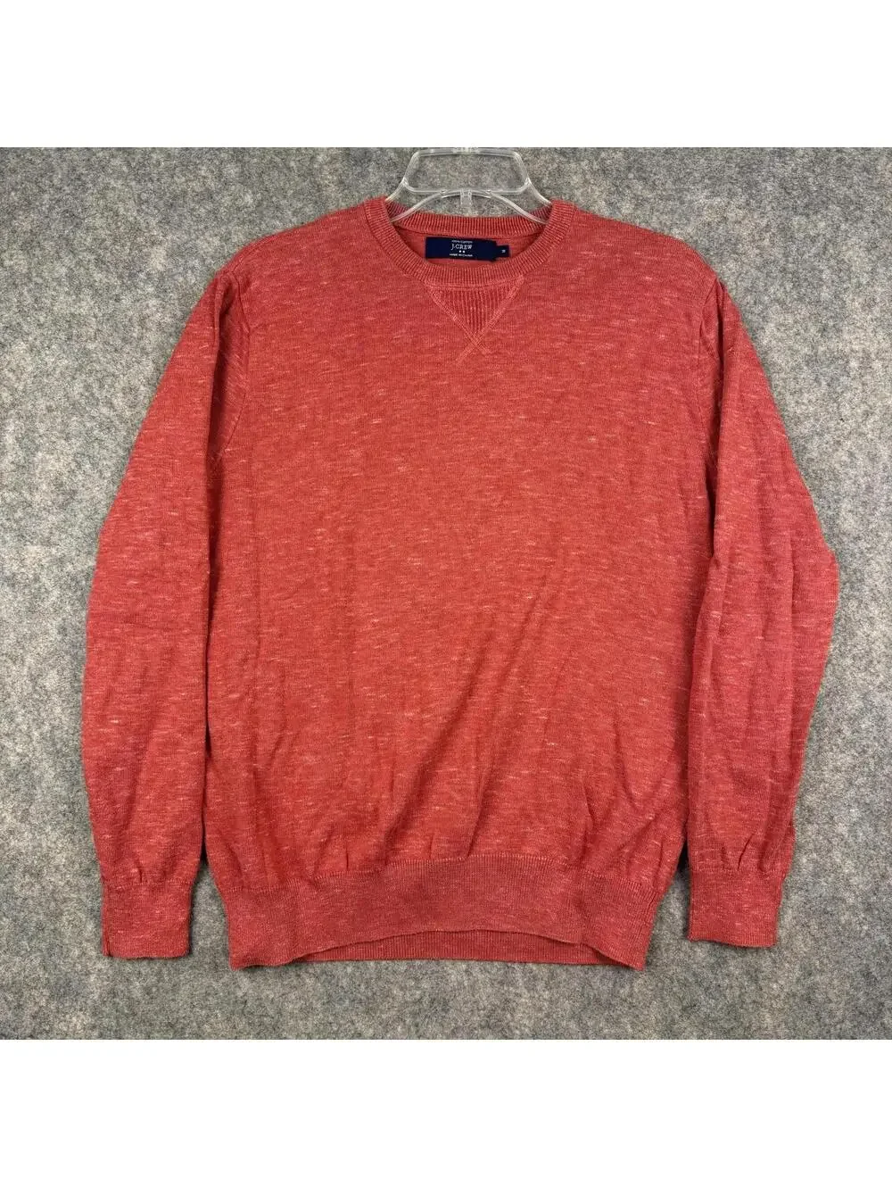 J. Crew Men’s Lightweight Sweatshirt Heather Red Medium Cotton EUC 796